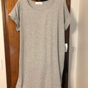 grey t-shirt dress